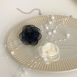 Pearl Flower Choker Necklace Collarbone Chain Elegant Holiday Jewelry