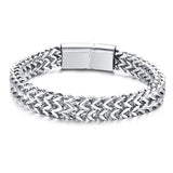 Men's Stainless Steel Braided Sports Punk Bracelet
