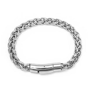 Men's Stainless Steel Braided Sports Punk Bracelet
