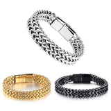 Men's Stainless Steel Braided Sports Punk Bracelet