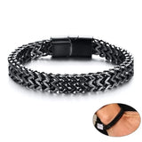 Men's Stainless Steel Braided Sports Punk Bracelet