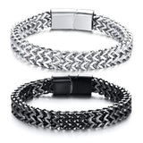 Men's Stainless Steel Braided Sports Punk Bracelet