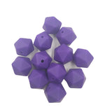 Purple Icosahedron Silicone Bead for DIY Crafts