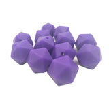 Purple Icosahedron Silicone Bead for DIY Crafts