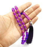 Classic Purple Tasbih Mastkhan Islamic Sobh Bracelet