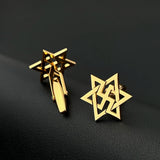 Raelism Alien Cufflinks Stainless Steel Retro Tattoo Twins Wedding
