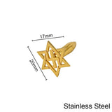 Raelism Alien Cufflinks Stainless Steel Retro Tattoo Twins Wedding