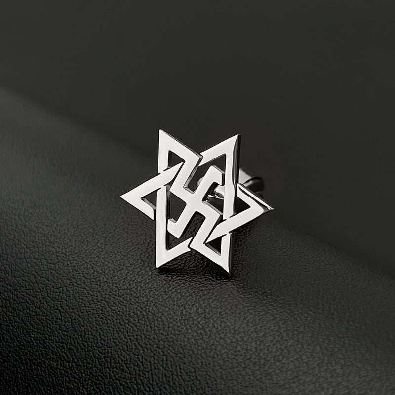 Raelism Alien Cufflinks Stainless Steel Retro Tattoo Twins Wedding