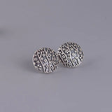 925 Silver Mini Flower Stud Earrings Vintage Jewelry Gift