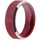 Classic Red Tungsten Rings Men Women Wedding Anniversary Gift