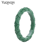 Engraved Resin Cuff Bracelet for Women