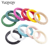 Resin Cuff Engraved Flower Bracelet for Women