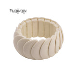 Resin Cuff Wide Bracelets for Women, Acrylic Link Bracelet