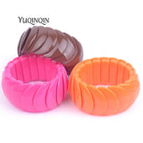 Resin Cuff Wide Bracelets for Women, Acrylic Link Bracelet