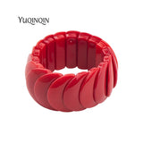 Resin Cuff Wide Bracelets for Women, Acrylic Link Bracelet