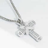 Retro CZ Cross Choker Necklace Silver Crystal Pendant Jewelry