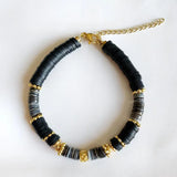 Classic Retro Silicone Natural Stone Shell Bead Mixed Bracelet