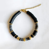 Classic Retro Silicone Natural Stone Shell Bead Mixed Bracelet