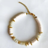 Classic Retro Silicone Natural Stone Shell Bead Mixed Bracelet