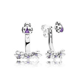 Rainbow Zircon Earrings Studs 925 Sterling Silver Jewelry