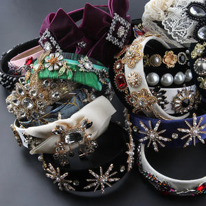 Baroque Rhinestone Headband Wedding Tiara Bridal Hair Accessories
