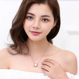 Classic Roman Numerals Necklace Short Spring White/Black Ceramic Pendant