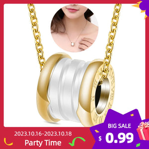 Classic Roman Numerals Necklace Short Spring White/Black Ceramic Pendant