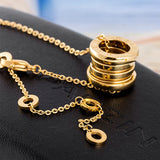 Roman Numerals Necklace Stainless Steel Pendant Chain for Women