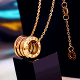 Roman Numerals Necklace Stainless Steel Pendant Chain for Women