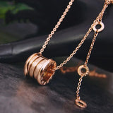 Roman Numerals Necklace Stainless Steel Pendant Chain for Women