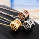 Roman Numerals Necklace Stainless Steel Pendant Chain for Women