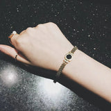 Roman Numerals Disc Stainless Steel Charm Bracelet
