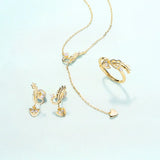 925 Silver Cupids Arrow Chain Necklace Double Love Arrow Gift