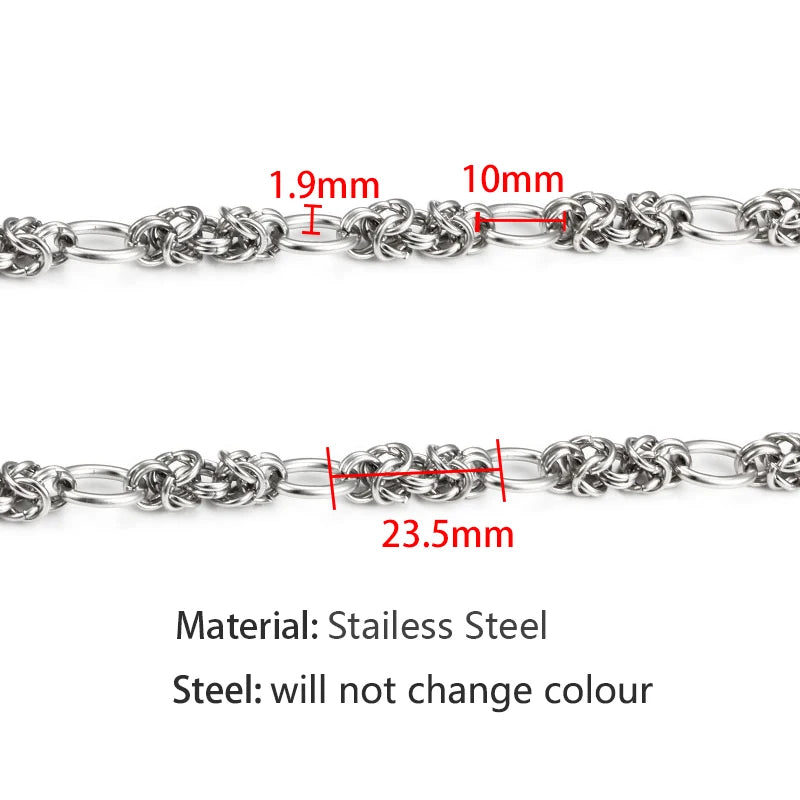 Classic Rope Chain Stainless Steel Cuban Necklace Men Women