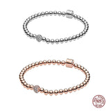 Classic Rose Round Bead Smooth Bracelet for DIY Women's Jewelry