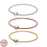925 Sterling Silver Bracelet with Snake Bone Chain for DIY Jewelry Making