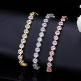 Classic CZ Tennis Bracelet Bangle Rose Women Jewelry Gift