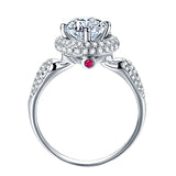 2.0CT Zircon Ring Wedding Silver Engagement Promise Anniversary