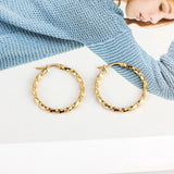 Classic Round Stainless Steel Hoop Earrings Plated Jewelry Gift