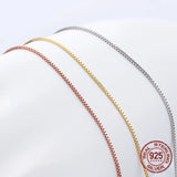 S925 Silver Lady Necklace, 100% Sterling Silver Chain, 45mm Box Chain Pendant