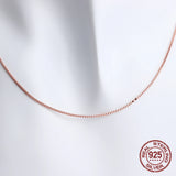 S925 Silver Lady Necklace, 100% Sterling Silver Chain, 45mm Box Chain Pendant