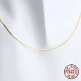 S925 Silver Lady Necklace, 100% Sterling Silver Chain, 45mm Box Chain Pendant