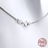 S925 Silver Lady Necklace, 100% Sterling Silver Chain, 45mm Box Chain Pendant
