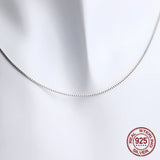 S925 Silver Lady Necklace, 100% Sterling Silver Chain, 45mm Box Chain Pendant