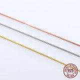 S925 Silver Lady Necklace, 100% Sterling Silver Chain, 45mm Box Chain Pendant