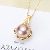 S925 Silver Pearl Pendant Settings For 10-12mm Pearls