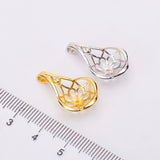 S925 Silver Pearl Pendant Settings For 10-12mm Pearls