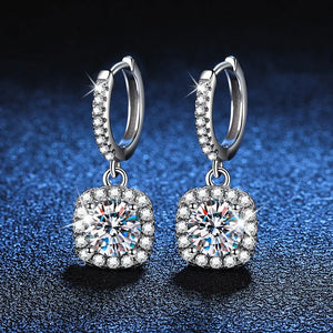 S925 Silver Moissanite Diamond Earrings for Women