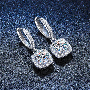 S925 Silver Moissanite Diamond Earrings for Women