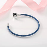 S925 Sterling Silver Red Leather Lucky Rope for Original Beads DIY